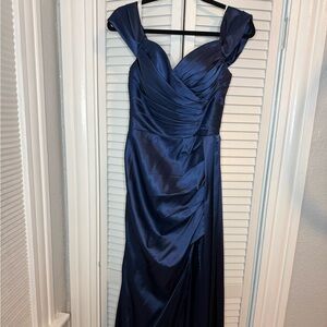 Navy Blue Evening Dress Gown